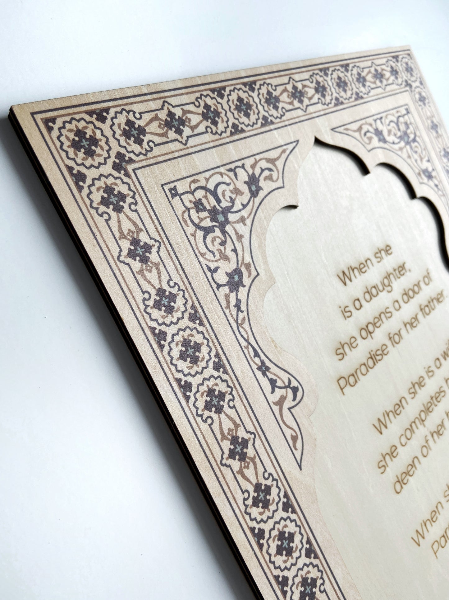 Honoured Women Inspirational Quote Wooden Art Frame