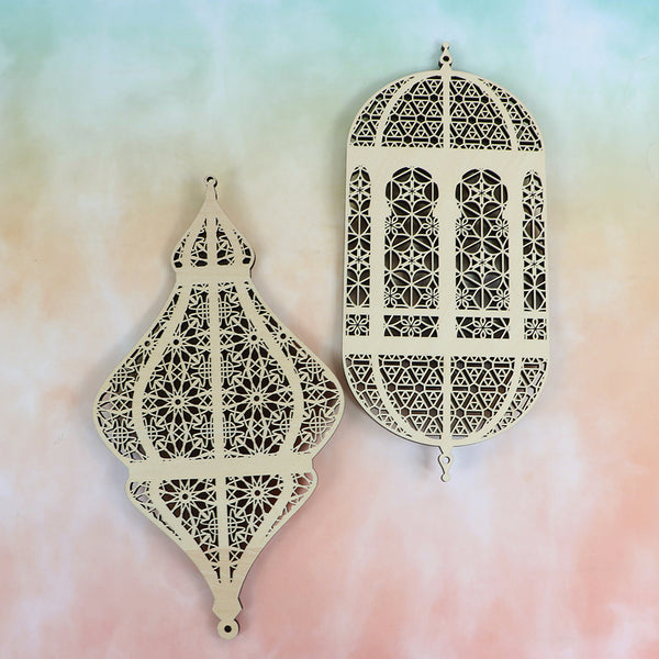 PREORDER Wooden Laser Cut Hanging Lantern DIY Kit - Ramadan, Eid Mubarak, Festive Islamic Decor & Crafts