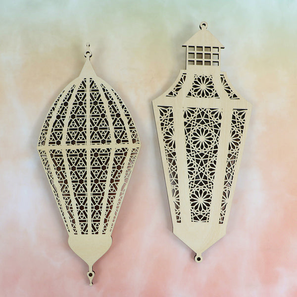 PREORDER Wooden Laser Cut Hanging Lantern DIY Kit - Ramadan, Eid Mubarak, Festive Islamic Decor & Crafts