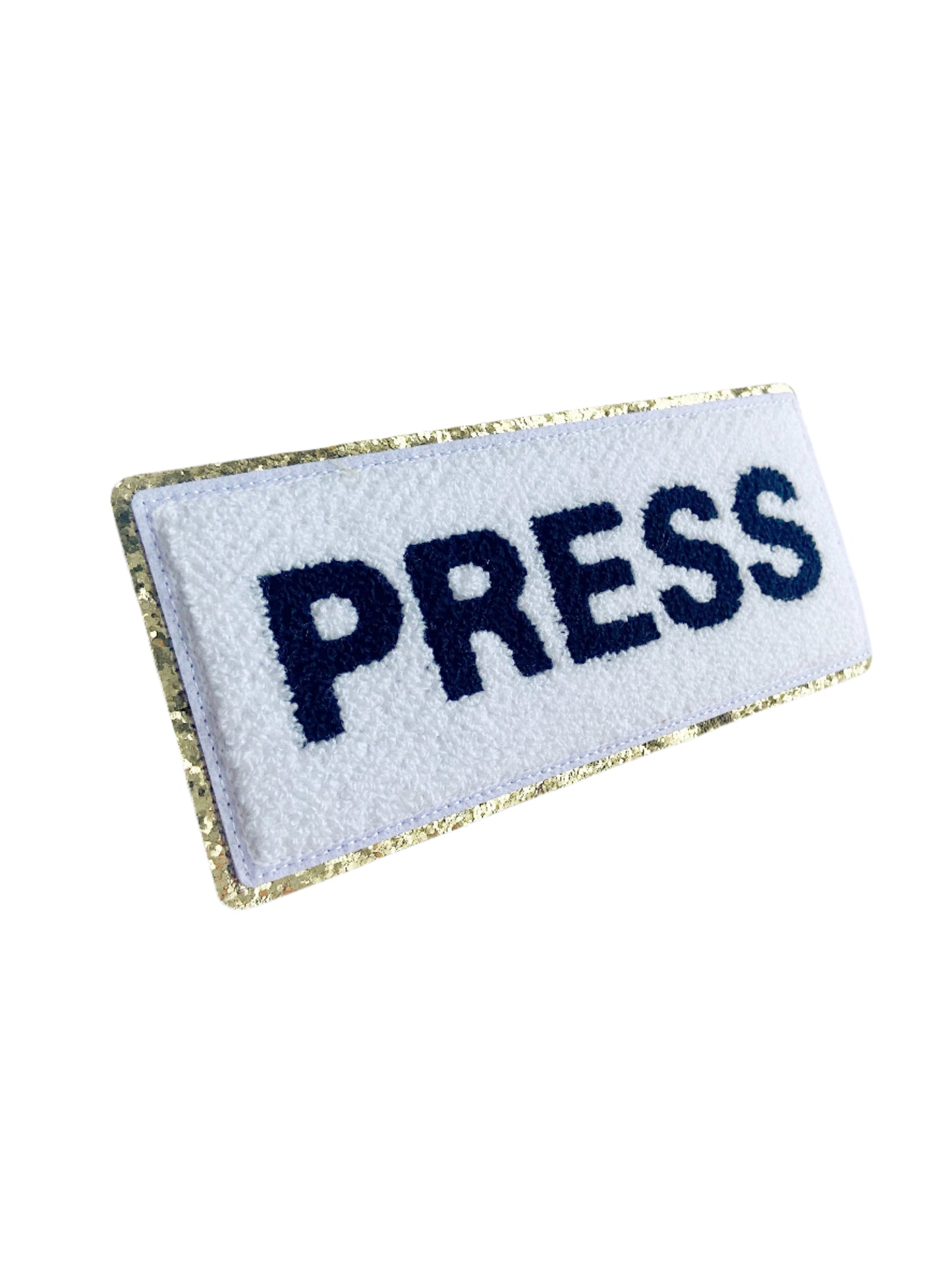 Chenille embroidered iron-on fabric patch