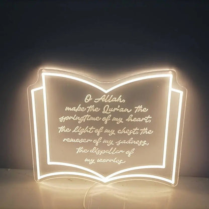 Book Of Light Dua'a Neon Light
