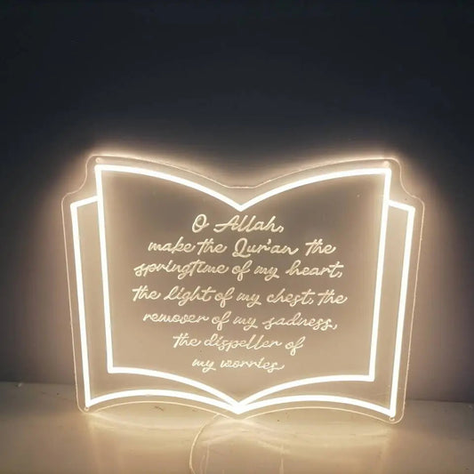 Book Of Light Dua'a Neon Light