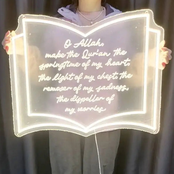 Book Of Light Dua'a Neon Light