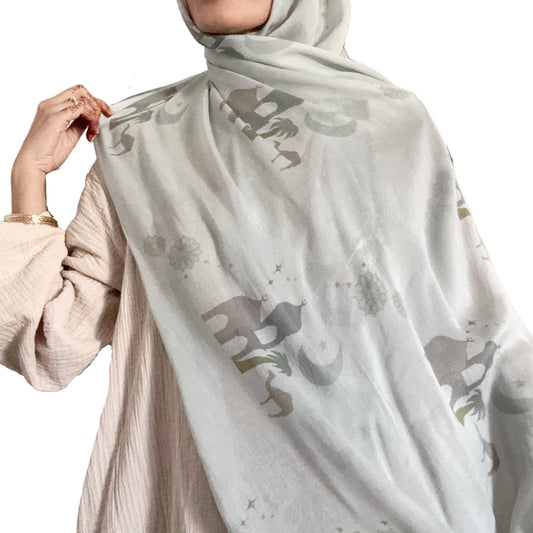 'Moon Light Worship' Lightweight Modal Hijab