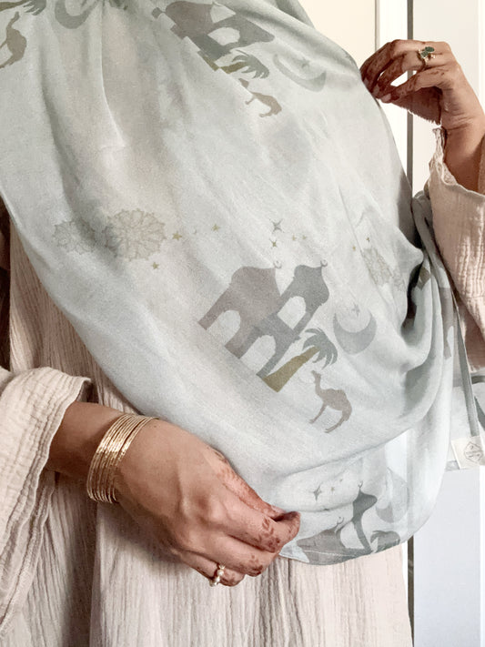 'Moon Light Worship' Lightweight Modal Hijab