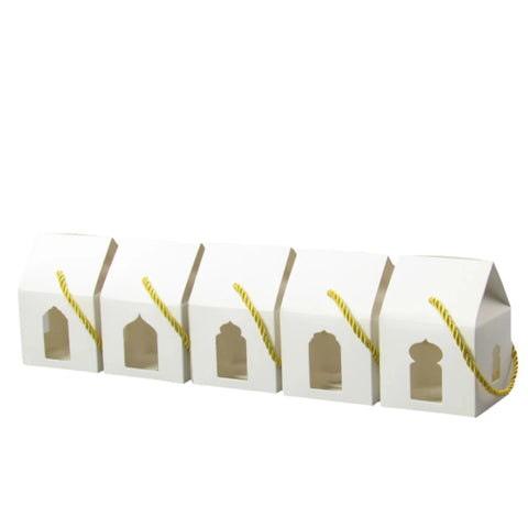 Set of 10 Little Mosque House Treat House Gift Boxes Ramadan Eid School Gifts Students Loot Bags