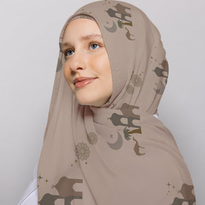 PREORDER Masjid Lightweight Modal Hijab Mosque Pattern Ramadan Iftaar Taraweeh