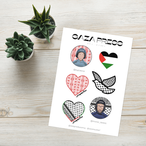 Gaza Press sticker sheet set | 100% of proceeds for Gaza emergency aid