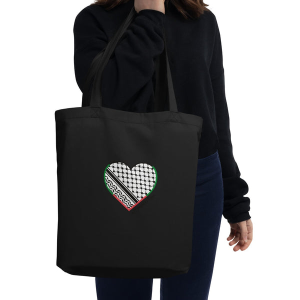 Keffiyeh Heart | Tote Bag | 100% of proceeds for Gaza emergency aid
