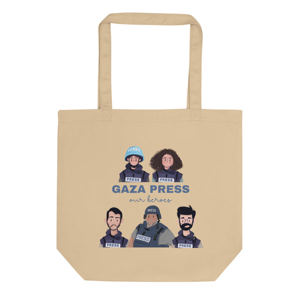 Gaza Press Heroes Tote Bag | 100% of proceeds for Gaza emergency aid