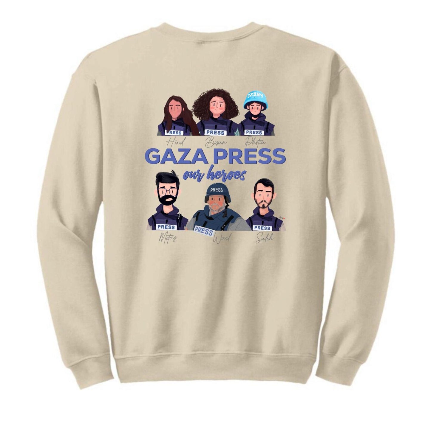 Gaza Press Heroes Unisex T-Shirt Long sleeve Crewneck