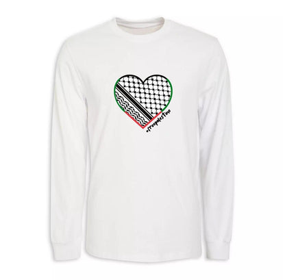 Keffiyeh Kaffiyeh Scarf Hand Pressed Graphic Unisex Long Sleeve