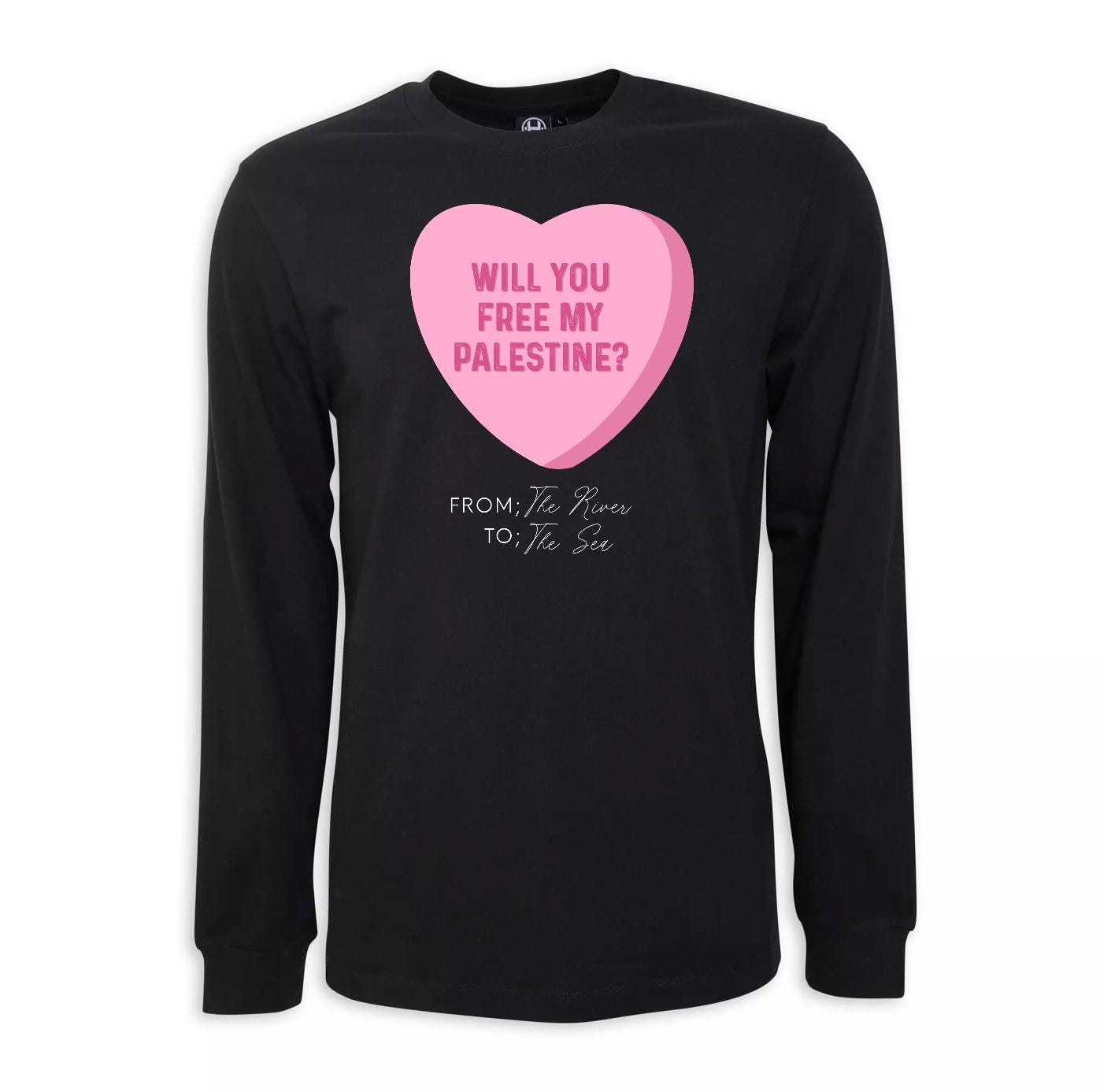 "Will You Free My Palestine?" Hand Pressed Graphic Unisex Long Sleeve