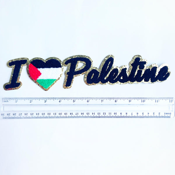 Chenille Iron-on embroidered fabric patch student protest anti-war Gaza Press Free Palestine Social Justice Alaqsa Alquds hijab muslim islam