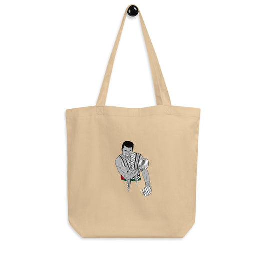 Hand-pressed canvas tote bag