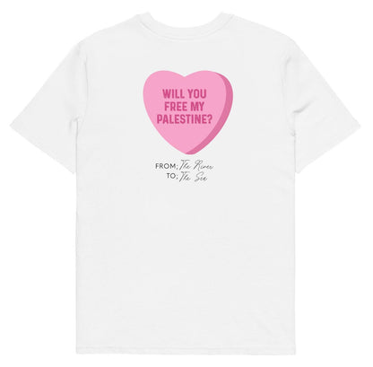 "Will You Free My Palestine?" Hand Pressed Graphic Unisex Long Sleeve