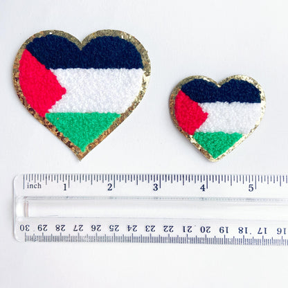 Chenille embroidered iron-on fabric patch