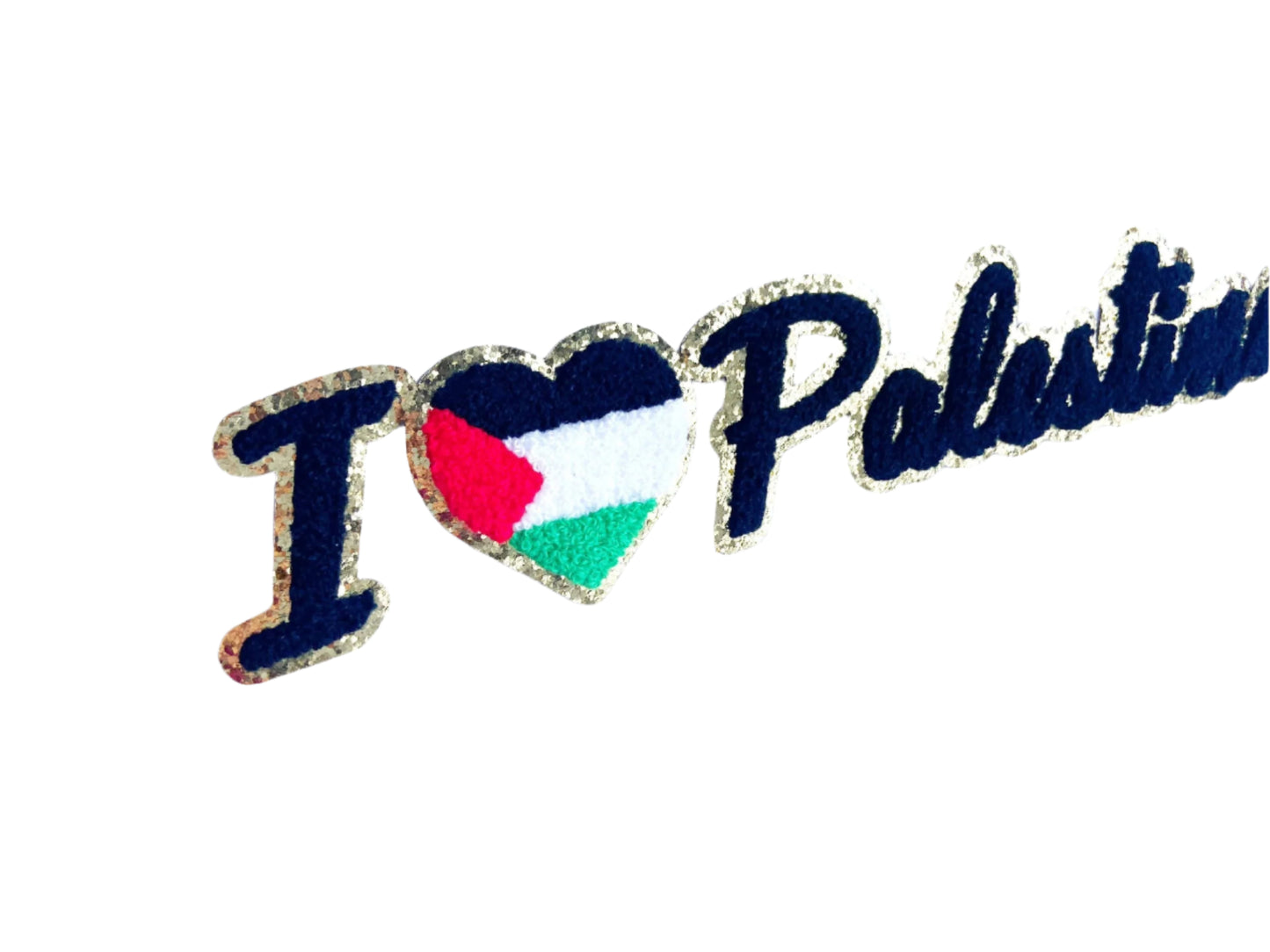 Chenille embroidered iron-on fabric patch