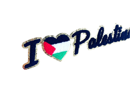 Chenille embroidered iron-on fabric patch