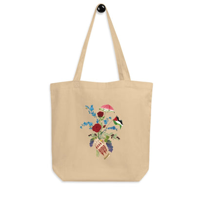 Hand-pressed canvas tote bag