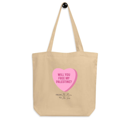 Hand-pressed canvas tote bag