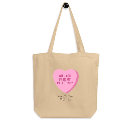 Hand-pressed canvas tote bag