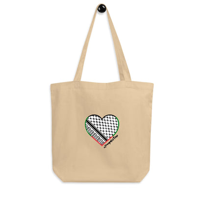 Hand-pressed canvas tote bag