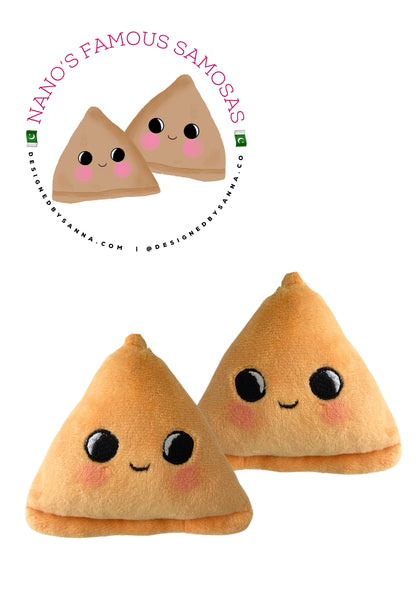 Cute Samosa Keychain + Zip Coin Purse