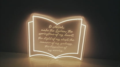 Book Of Light Dua'a Neon Light