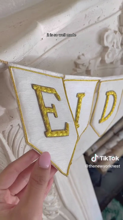 Zardozi Embroidered Ramadan & Eid Mubarak Bunting