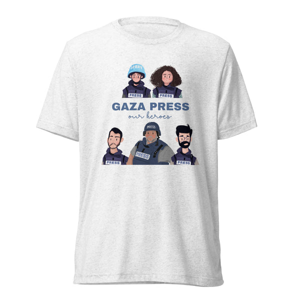 Gaza Press Heroes | Unisex short sleeve t-shirt | 100% of proceeds for emergency Gaza aid