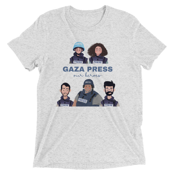 Gaza Press Heroes | Unisex short sleeve t-shirt | 100% of proceeds for emergency Gaza aid