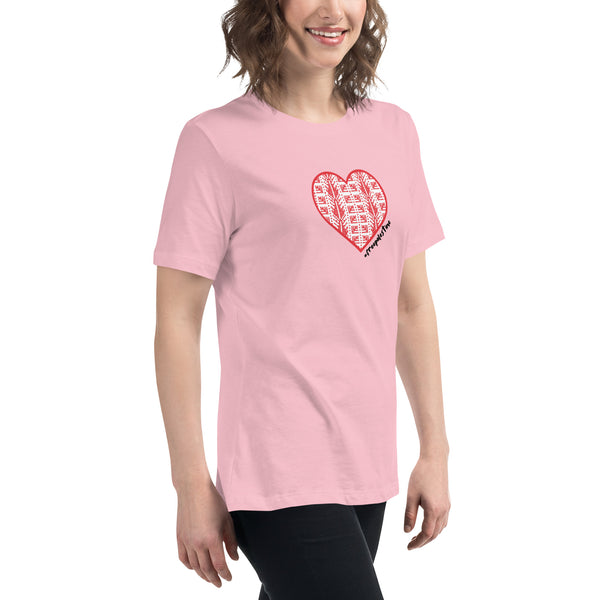 Tatreez Heart | Women's Relaxed T-Shirt | 100% of proceeds for Gaza emergency aid