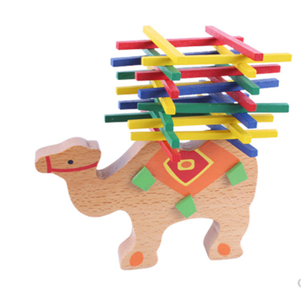 Wooden Camel Stacking Balance Toy | Ramadan Activity Basket Masjid Fidget Toy Zikr Prayer Corner Montessori Motor Skills