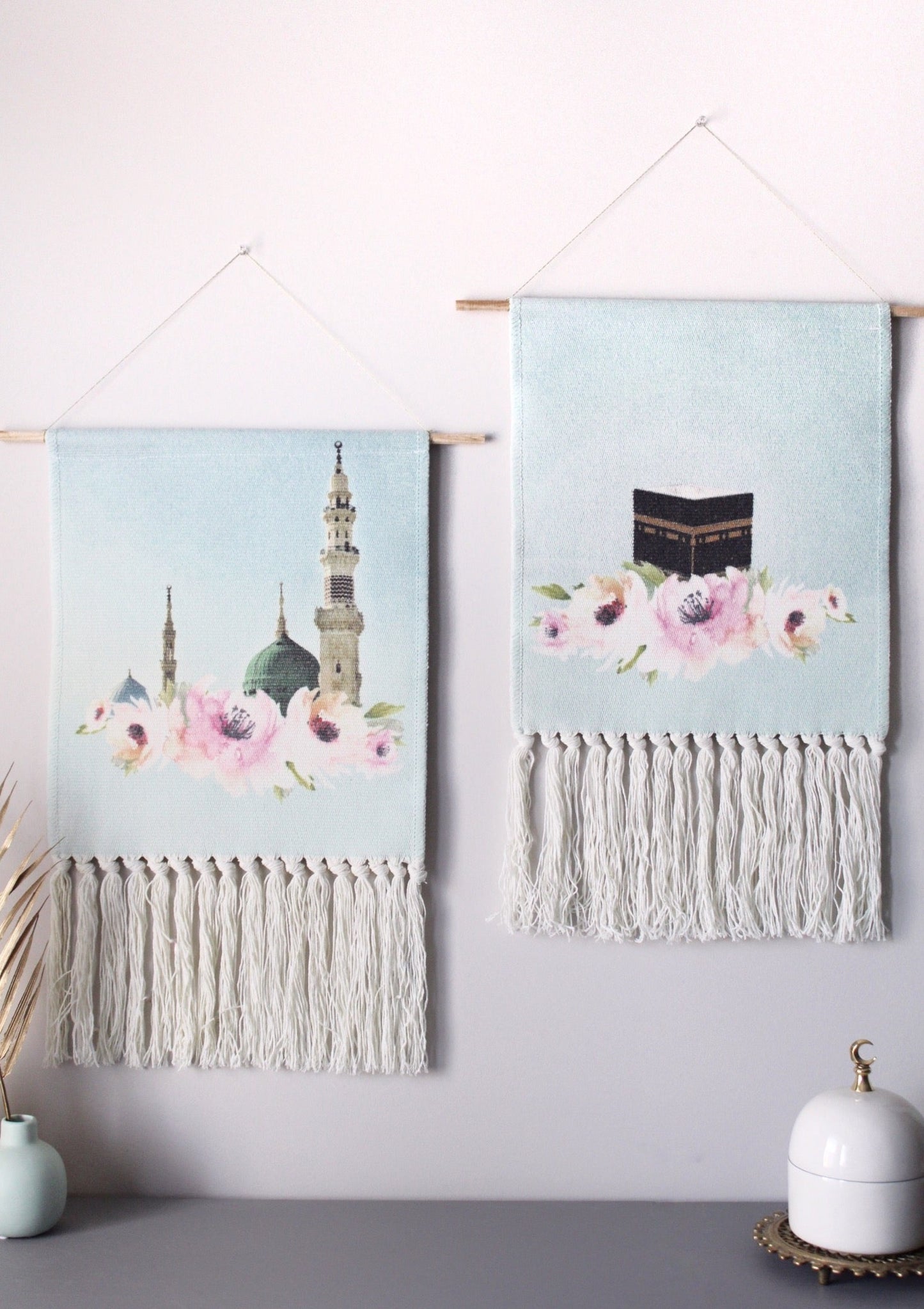 Mecca & Madinah Wall Art Tapestry Home Decor