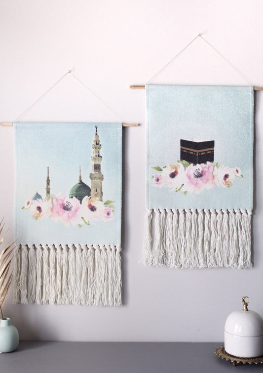 Mecca & Madinah Wall Art Tapestry Home Decor