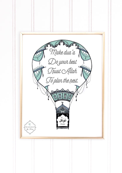 Tawakkul Air Balloon Art | Digital Download