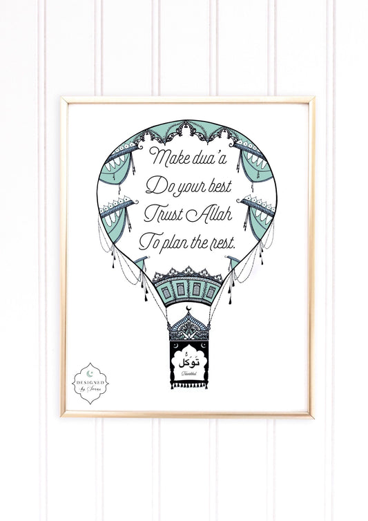Tawakkul Air Balloon Art | Digital Download