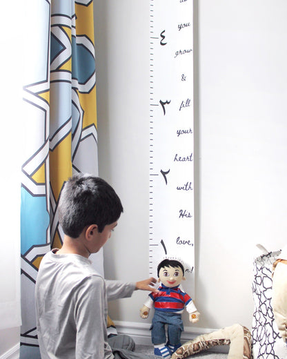 Arabic Numeral Growth Chart Kids Nursery Room