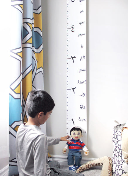 NEW! Arabic Numeral Growth Chart Kids Nursery Room