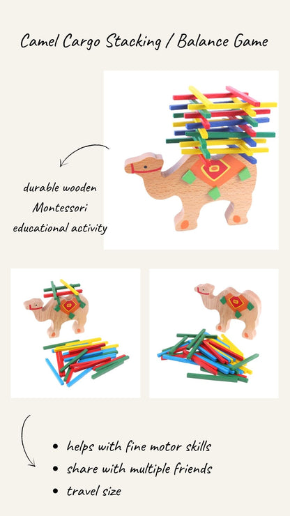 Wooden Camel Stacking Balance Toy