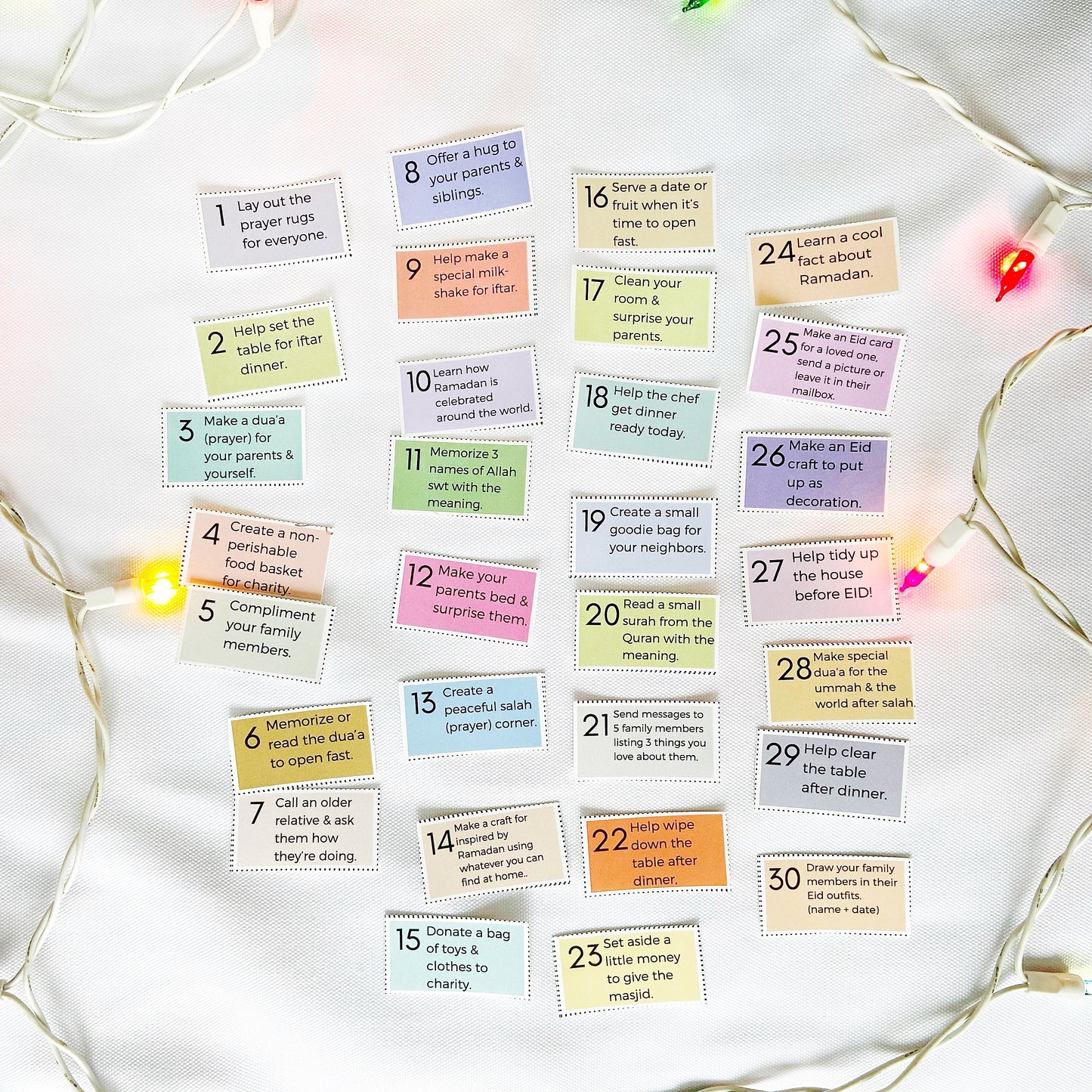 60 Ramadan Good Deed Calendar Prompts | Digital Download