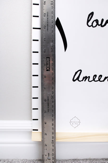 Arabic Numeral Growth Chart Kids Nursery Room