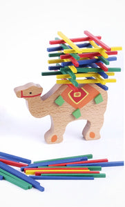 Wooden Camel Stacking Balance Toy | Ramadan Activity Basket Masjid Fidget Toy Zikr Prayer Corner Montessori Motor Skills