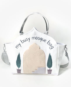 My Busy Mosque Bag Featured in Allure Magazine | Ramadan Themed Books & Activity | 10 quality products included | Tote bag for kids