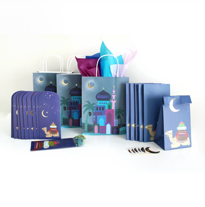 Gold Crescent & Camel Treat Bags Set of 10