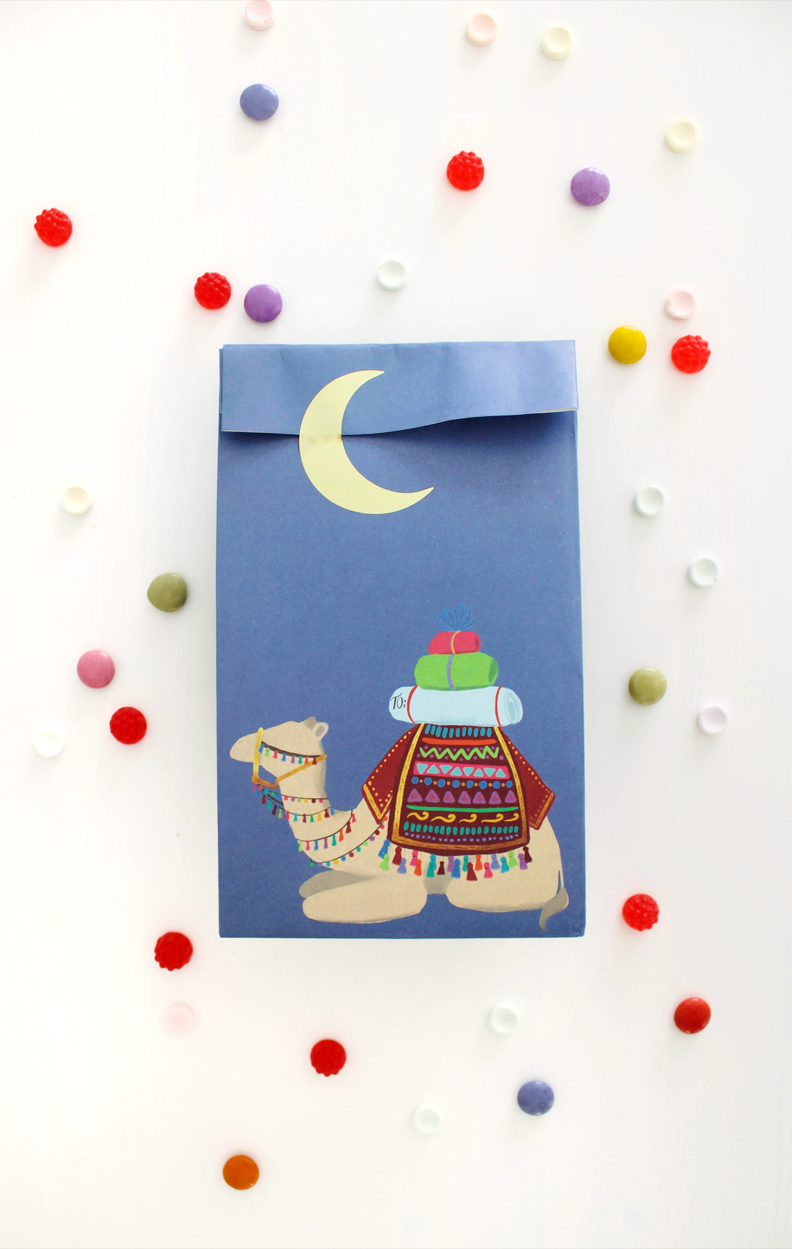 Gold Crescent & Camel Treat Bags Set of 10