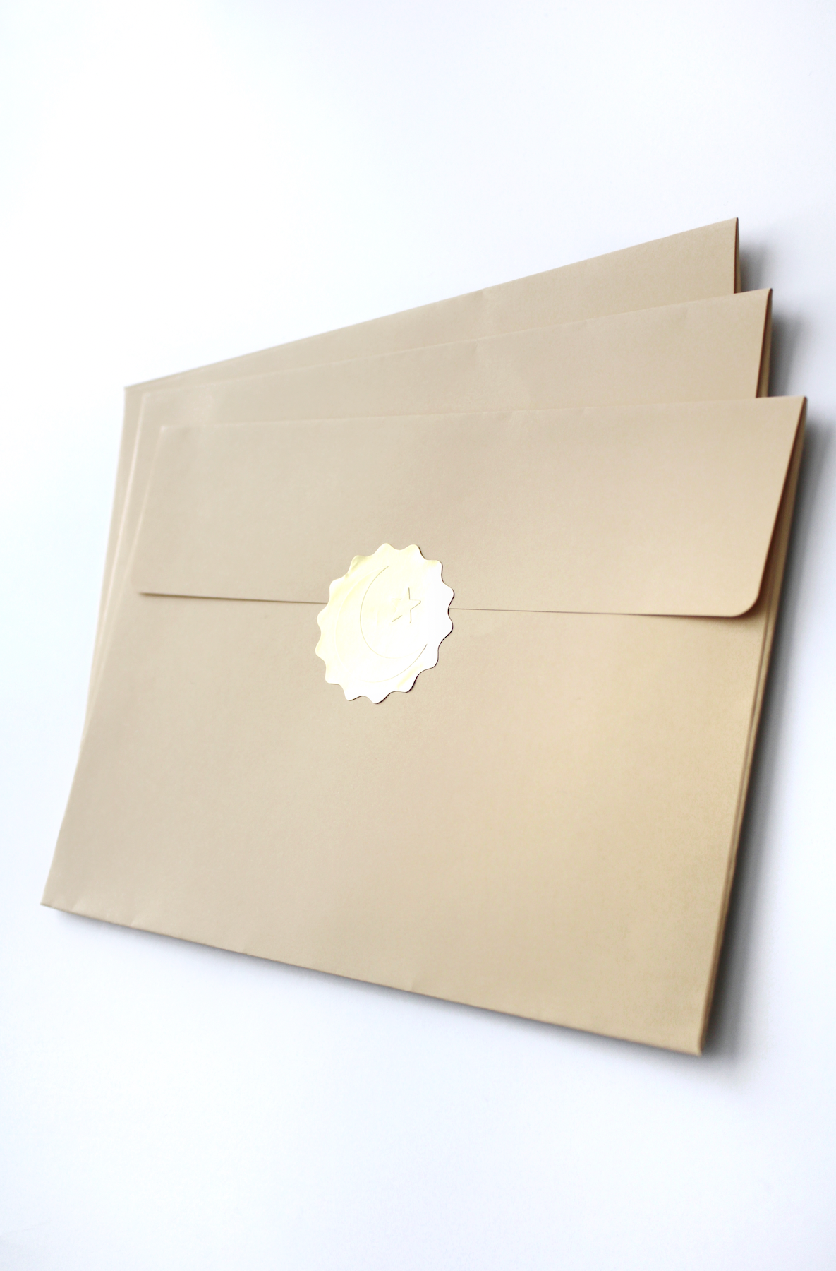 Gold Foil Eid Mubarak Greeting Card Set of 3