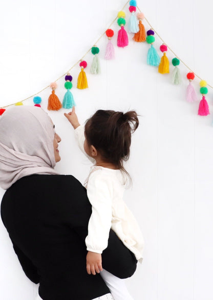 Multicolour Decorative Festive Handmade Tassel Garland