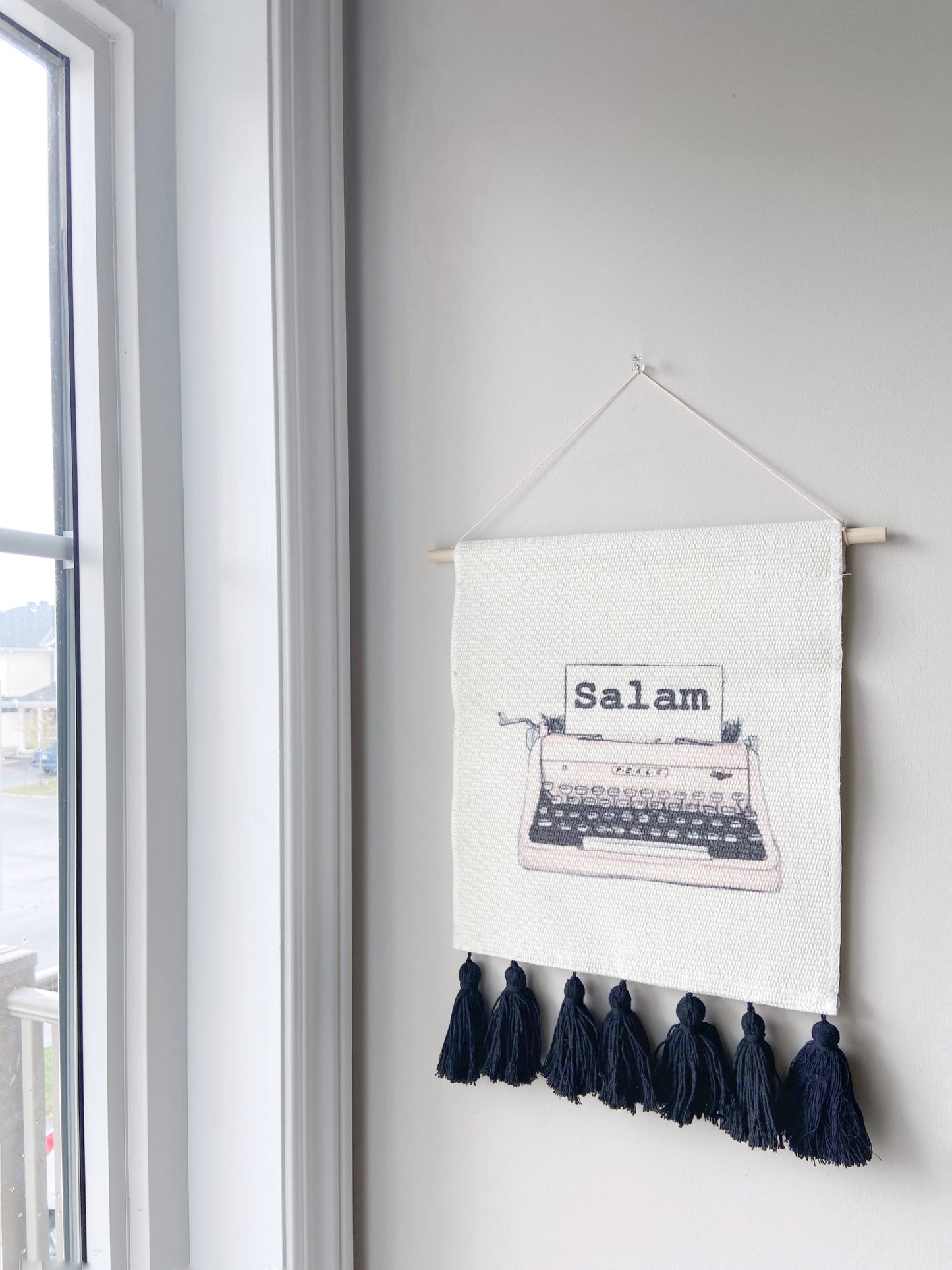Salam Typewriter Wall Art Tapestry